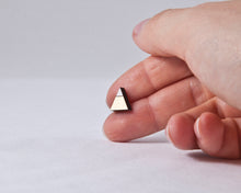Load image into Gallery viewer, Triangle Gold White Stud Earrings - JuliaWine