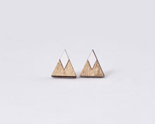Load image into Gallery viewer, Gold White Mountain Stud Earrings - JuliaWine
