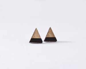 Mountain Gold Black Stud Earrings - JuliaWine