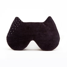 Load image into Gallery viewer, Velvet Black Cat Sleep Mask