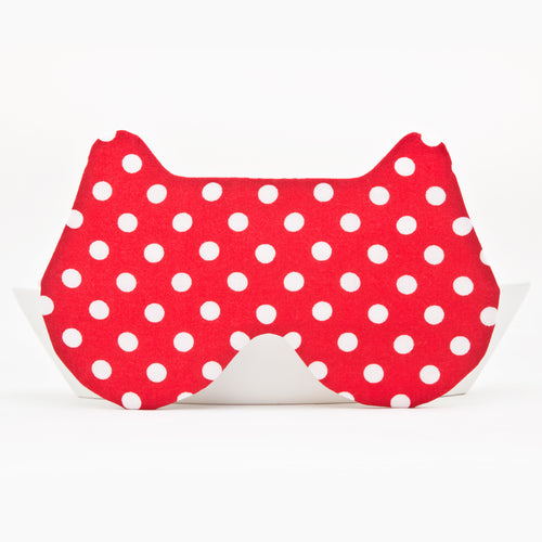 Red Dotted Bear Sleep Mask