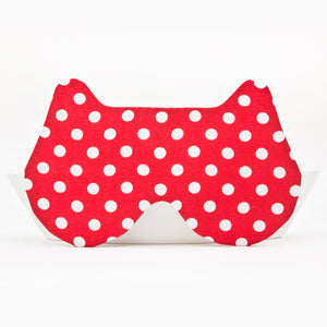 Red Dotted Bear Sleep Mask