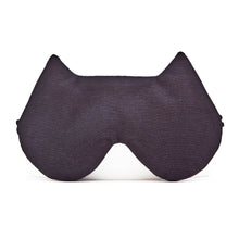 Load image into Gallery viewer, Black Linen Cat Sleep Mask