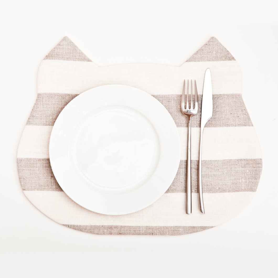 Striped Cat Placemat, Housewarming Gifts