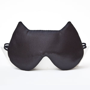 Black Satin Cat Sleep Mask, Cat Lover Gift
