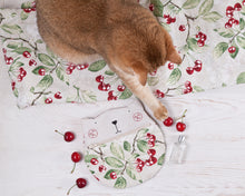 Load image into Gallery viewer, Cat Cosmetics Bag, Cat Lover Gift, Cherries Makeup Bag - wishMeow