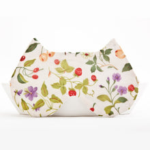 Load image into Gallery viewer, White Cat Sleep Mask, Floral Eye Mask