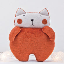 Load image into Gallery viewer, Orange Fluffy Cat Toy, Stuffed Toy, Girl Nursery Decor - wishMeow