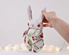 Load image into Gallery viewer, Cherry Bunny Toy, Nursery Decor, Easter Rabbit - wishMeow