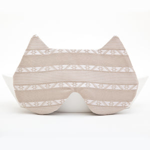 Beige Cat Sleep Mask for Women