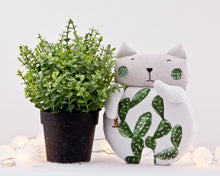 Load image into Gallery viewer, Cactus Cat Toy, Stuffed Toy, Girl Nursery Decor - wishMeow