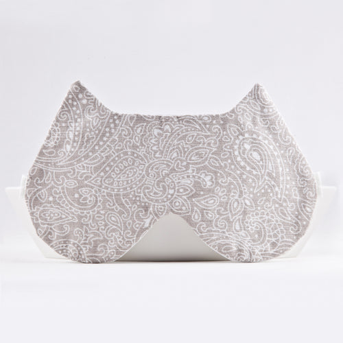 Cat Beige Paisley Sleep Mask, Travel gifts for Women, Cat Lover Gift