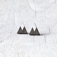 Load image into Gallery viewer, Mountain Black White Stud Earrings