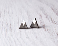Load image into Gallery viewer, Mountain Black White Stud Earrings - JuliaWine