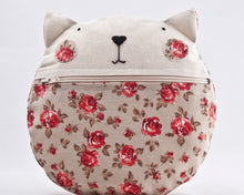 Load image into Gallery viewer, Olive Cat Makeup Bag, Provence Roses Cosmetic Bag - wishMeow