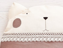 Load image into Gallery viewer, Round Cat Pillow, Beige Cushion, Decorative Baby Pillow - wishMeow