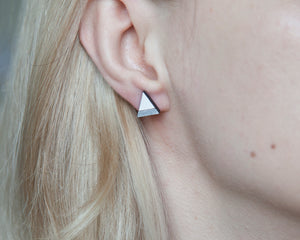 Silver White Mountain Stud Earrings - JuliaWine