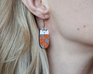Mermaid Orange Cat Earrings - wishMeow