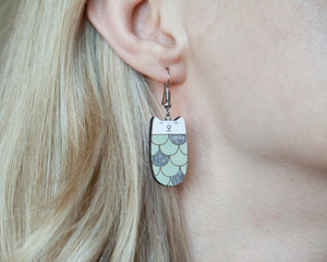 Mermaid Mint Cat Dangle Earrings - wishMeow