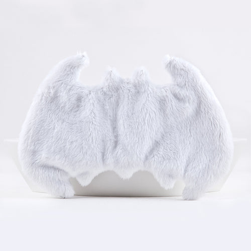 White Plush Bat Sleep Mask - wishMeow