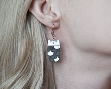 Load image into Gallery viewer, Mermaid Black Cat Earrings - wishMeow