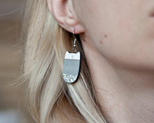 Load image into Gallery viewer, Gray Cat Dangle Earrings Sparkle - wishMeow