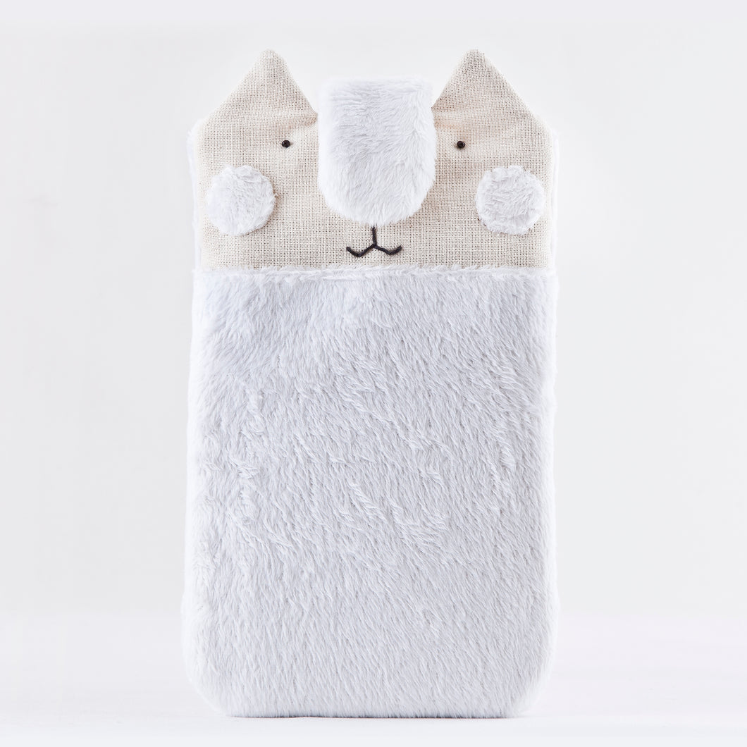 Fluffy Cat Case for iPhone 11 Pro Max, Custom iPhone 8 Cover, White iPhone XS Max Sleeve - wishMeow