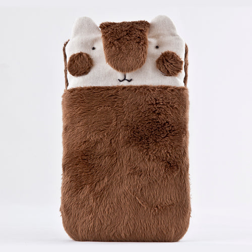 Brown Bear Case for iPhone 11 Pro Max, Custom iPhone XR Case, Fluffy Sleeve for iPhone 8 - wishMeow 