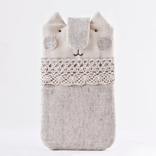 Load image into Gallery viewer, Linen Sleeve for iPhone 11, Custom Cat iPhone XS Max, iPhone 8 Plus Case - wishMeow
