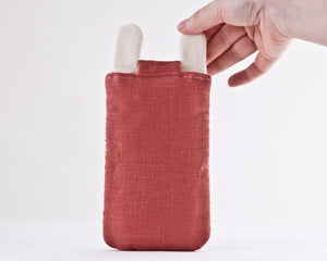 Linen Sleeve for iPhone 11, Custom Bunny iPhone XS Max, iPhone 8 Plus Case - wishMeow