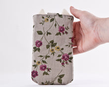 Load image into Gallery viewer, Floral Case for iPhone 11 Pro Max, Custom Linen Cat iPhone XS Max Sleeve - wishMeow