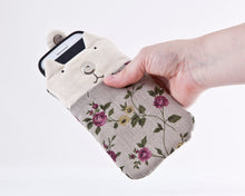 Load image into Gallery viewer, Floral Case for iPhone 11 Pro Max, Custom Linen Cat iPhone XS Max Sleeve - wishMeow