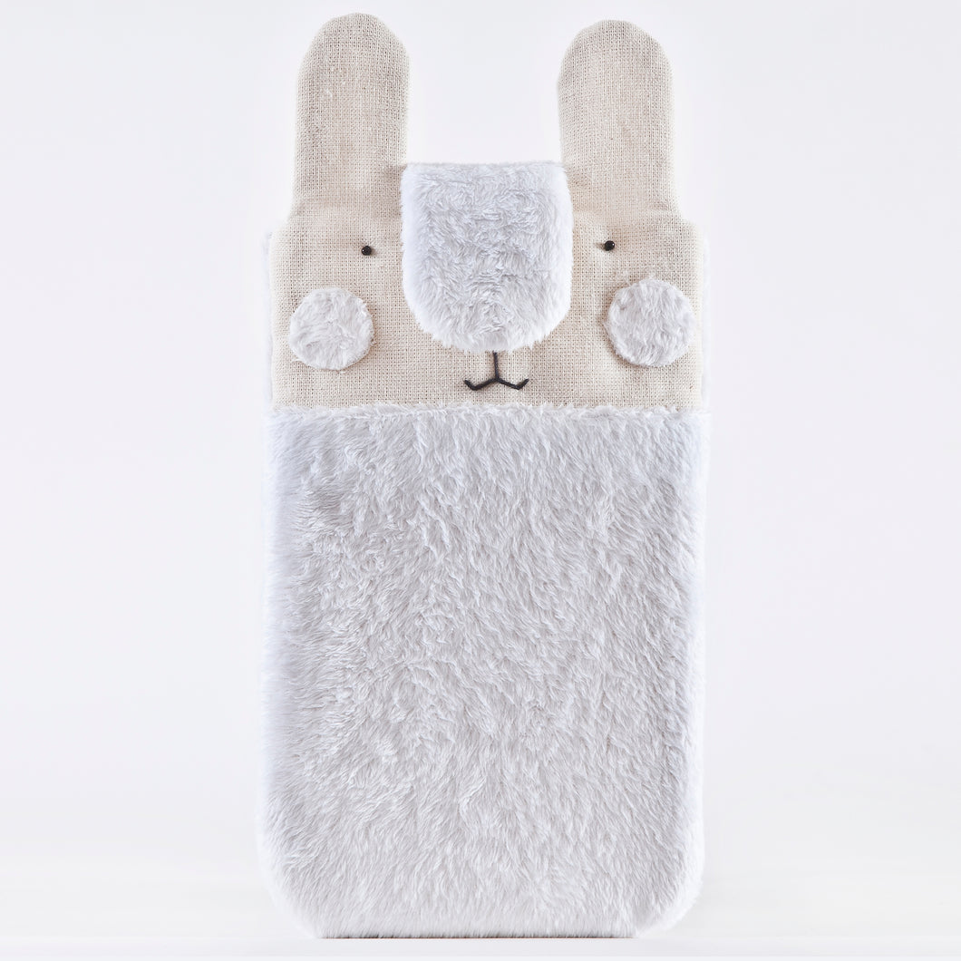 White Fluffy Bunny Case for iPhone 11 Pro Max, Custom iPhone XS Max Sleeve - wishMeow