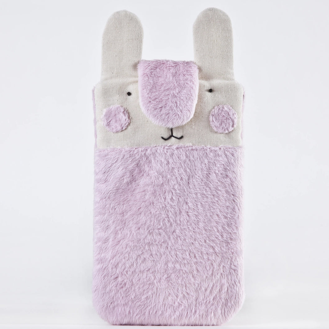 Pink Fluffy Bunny Sleeve for iPhone 11
