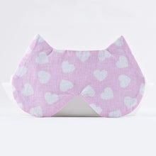 Load image into Gallery viewer, Pink Hearts Cat Sleep Mask, Cotton Eye Mask