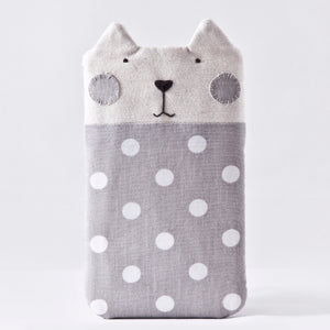 Gray Dotted Sleeve for iPhone XS Max, Cat Galaxy Xcover FieldPro, Custom Size Phone Case - wishMeow