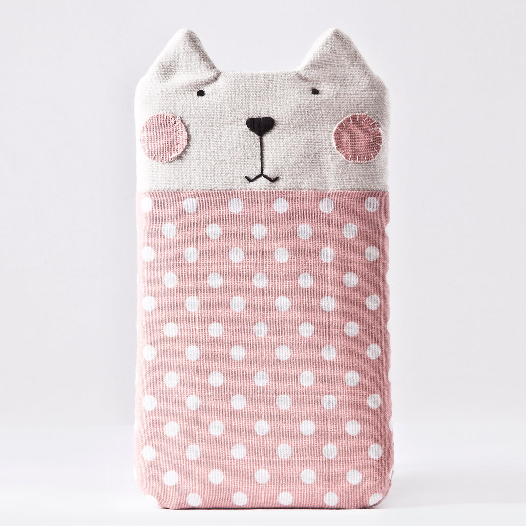 Pink Dotted Case for iPhone XS Max, Cat Galaxy Xcover FieldPro, Custom Phone Sleeve - wishMeow