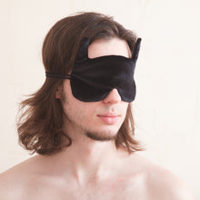 Load image into Gallery viewer, Black Velvet Bat Sleep Mask - wishMeow