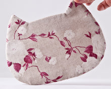 Load image into Gallery viewer, Cat Cosmetic Bag Floral - wishMeow 