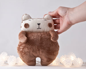 Fluffy Decorative Brown Bear Toy, Rustic Plush Animal Toy For Nursery Decor - wishMeow