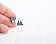 Load image into Gallery viewer, Blue White Mountain Stud Earrings - JuliaWine