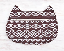 Load image into Gallery viewer, Brown Cat Cosmetic Bag with Native Pattern - wishMeow 