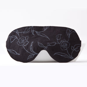 Black Floral Sleep Mask - JuliaWine