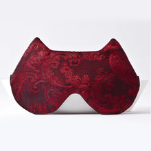 Load image into Gallery viewer, Red Paisley Cat Sleep Mask