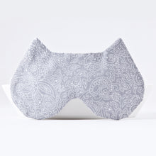 Load image into Gallery viewer, Gray Cat Sleep Mask, Paisley Eye Mask