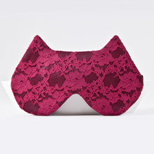 Load image into Gallery viewer, Pink Cat Sleep Mask, Floral Lace Eye Mask