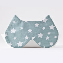 Load image into Gallery viewer, Turquoise Cat Sleep Mask with Stars 