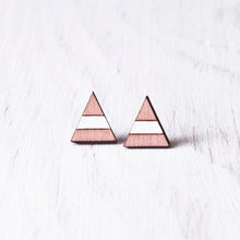 Load image into Gallery viewer, Dusty Pink White Mountain Stud Earrings