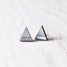 Load image into Gallery viewer, Blue Silver Mountain Stud Earrings