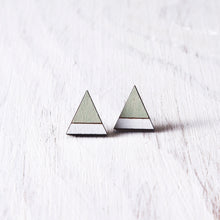 Load image into Gallery viewer, Mint White Mountain Stud Earrings